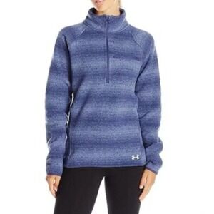 Under Armour Sweater Womens Small Blue‎ Wintersweet 1/2 Zip Fleece Pullover